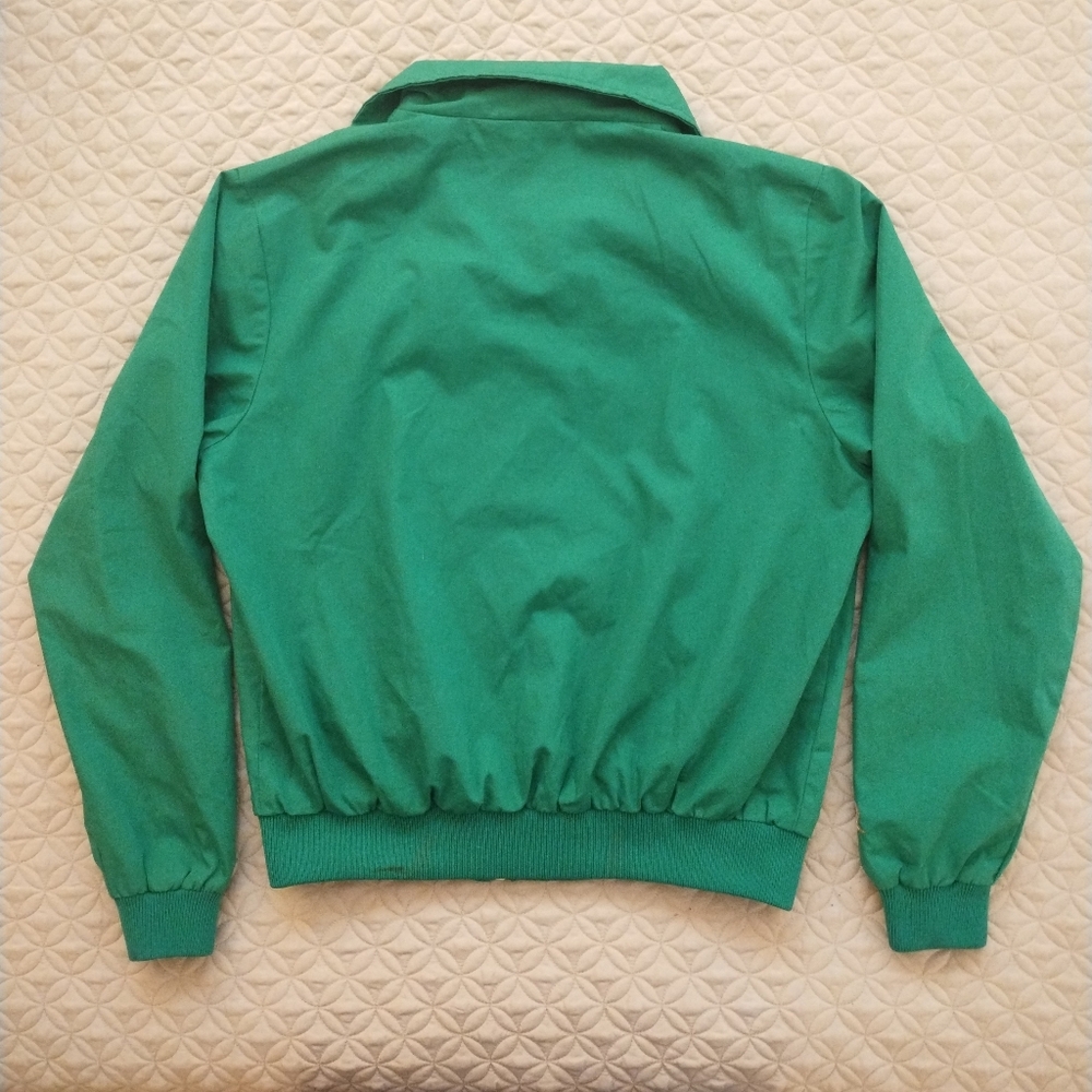 Vintage 80s Quaker State King Sports Racing Jacket Large Green/White - Picture 2 of 6